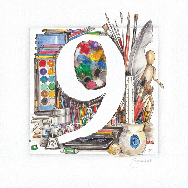 Birthday Number 9 Art Kit HartDeco Birthday Number 9 Art Kit HartDeco